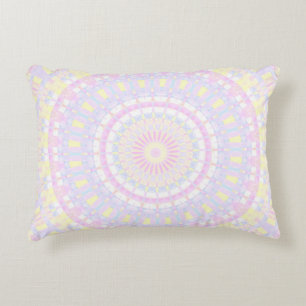 Eclectic Intricate Boho Colorful Pastel Mandala Dekokissen