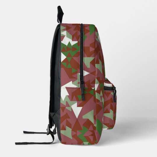 Eclectic Mod Retro Geometric Christmas Pattern Bedruckter Rucksack (Links)