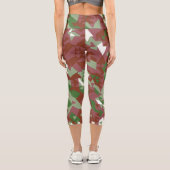 Eclectic Mod Retro Geometric Christmas Pattern Capri Leggings (Rückseite)