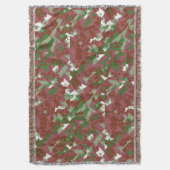 Eclectic Mod Retro Geometric Christmas Pattern Decke (Vorderseite Vertikal)