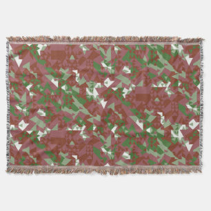 Eclectic Mod Retro Geometric Christmas Pattern Decke