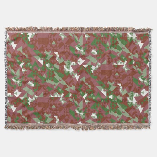 Eclectic Mod Retro Geometric Christmas Pattern Decke (Vorderseite)