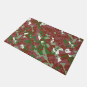 Eclectic Mod Retro Geometric Christmas Pattern Fußmatte (Schrägansicht)