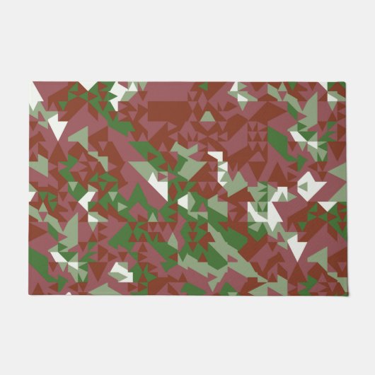 Eclectic Mod Retro Geometric Christmas Pattern Fußmatte (Vorderseite)