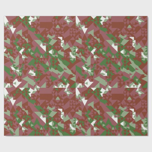 Eclectic Mod Retro Geometric Christmas Pattern Geschenkpapier (Flach)