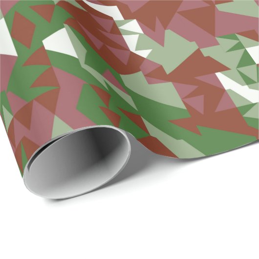 Eclectic Mod Retro Geometric Christmas Pattern Geschenkpapier (Rolleneckpunkt)