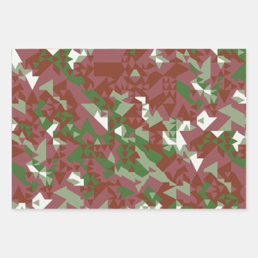 Eclectic Mod Retro Geometric Christmas Pattern Geschenkpapier Set (Vorderseite)