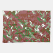 Eclectic Mod Retro Geometric Christmas Pattern Geschirrtuch (Horizontal)