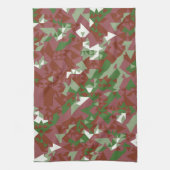 Eclectic Mod Retro Geometric Christmas Pattern Geschirrtuch (Vertikal)