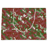 Eclectic Mod Retro Geometric Christmas Pattern Große Geschenktüte (Vorderseite)