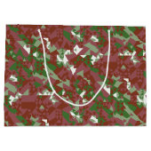 Eclectic Mod Retro Geometric Christmas Pattern Große Geschenktüte (Rückseite)