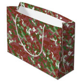Eclectic Mod Retro Geometric Christmas Pattern Große Geschenktüte (Rückseite Schrägansicht)