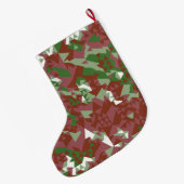 Eclectic Mod Retro Geometric Christmas Pattern Großer Weihnachtsstrumpf (Rückseite (Hängend))