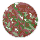 Eclectic Mod Retro Geometric Christmas Pattern Keramikknauf (Vorderseite)