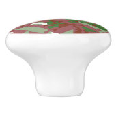 Eclectic Mod Retro Geometric Christmas Pattern Keramikknauf (Seitenansicht)