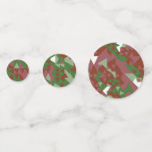 Eclectic Mod Retro Geometric Christmas Pattern Konfetti (Rückseiten)