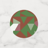 Eclectic Mod Retro Geometric Christmas Pattern Konfetti (Klein Vorderseite)