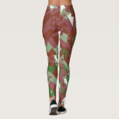 Eclectic Mod Retro Geometric Christmas Pattern Leggings (Rückseite)