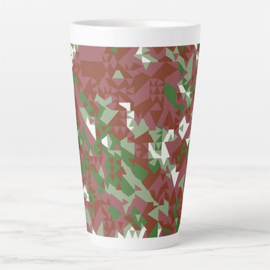Eclectic Mod Retro Geometric Christmas Pattern Milchtasse (Vorderseite)