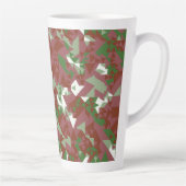 Eclectic Mod Retro Geometric Christmas Pattern Milchtasse (Rechts)
