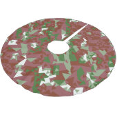 Eclectic Mod Retro Geometric Christmas Pattern Polyester Weihnachtsbaumdecke (Schrägansicht)