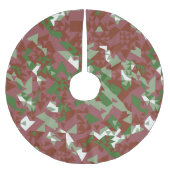 Eclectic Mod Retro Geometric Christmas Pattern Polyester Weihnachtsbaumdecke (Vorderseite)