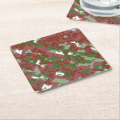 Eclectic Mod Retro Geometric Christmas Pattern Rechteckiger Pappuntersetzer (angewinkelt)