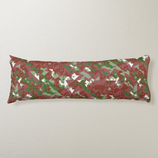 Eclectic Mod Retro Geometric Christmas Pattern Seitenschläferkissen (Vorderseite)