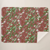Eclectic Mod Retro Geometric Christmas Pattern Sherpadecke (Vorderseite (Horizontal))