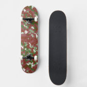 Eclectic Mod Retro Geometric Christmas Pattern Skateboard (Vorderseite)