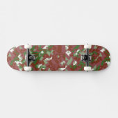 Eclectic Mod Retro Geometric Christmas Pattern Skateboard (Horizontal)