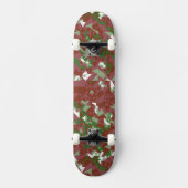 Eclectic Mod Retro Geometric Christmas Pattern Skateboard (Vorderseite)