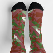 Eclectic Mod Retro Geometric Christmas Pattern Socken (Oben)