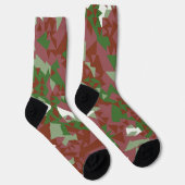 Eclectic Mod Retro Geometric Christmas Pattern Socken (Rechts)