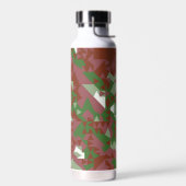 Eclectic Mod Retro Geometric Christmas Pattern Trinkflasche (Links)