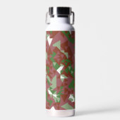 Eclectic Mod Retro Geometric Christmas Pattern Trinkflasche (Vorne)
