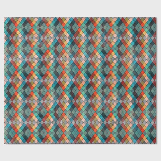 Eclectic Multi-Hue Raute Geschenkartikel Geschenkpapier (Flach)