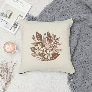 Eclectic Natural Terracotta Wildblume Boho Rustika Kissen