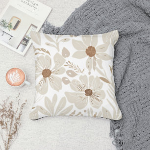 Eclectic Natural Terracotta Wildblume Boho Rustika Kissen