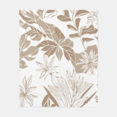 Eclectic Natural Terracotta Wildblume Rustic Boho Fleecedecke (Vorderseite)