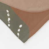 Eclectic Natural Terracotta Wildblume Rustic Boho Fleecedecke (Ecke)