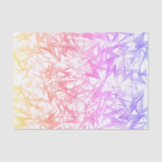 Eclectic Pastel Rainbow Lightning Bolt Seidenpapier (Vorderseite)
