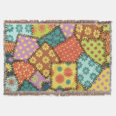 Eclectic Patchwork: Diverse Muster Mix Decke (Vorderseite)