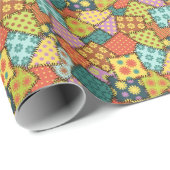 Eclectic Patchwork: Diverse Muster Mix Geschenkpapier (Rolleneckpunkt)