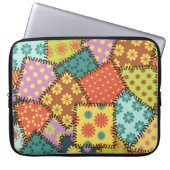 Eclectic Patchwork: Diverse Muster Mix Laptopschutzhülle (Vorderseite)