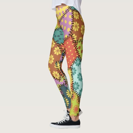 Eclectic Patchwork: Diverse Muster Mix Leggings (Links)