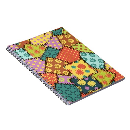 Eclectic Patchwork: Diverse Muster Mix Notizblock (Rechte Seite)
