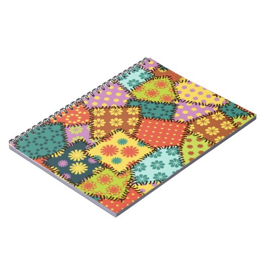 Eclectic Patchwork: Diverse Muster Mix Notizblock (Linke Seite)