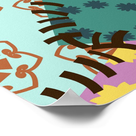 Eclectic Patchwork: Diverse Muster Mix Poster (Ecke)