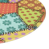 Eclectic Patchwork: Diverse Muster Mix Schneidebrett (Ecke)